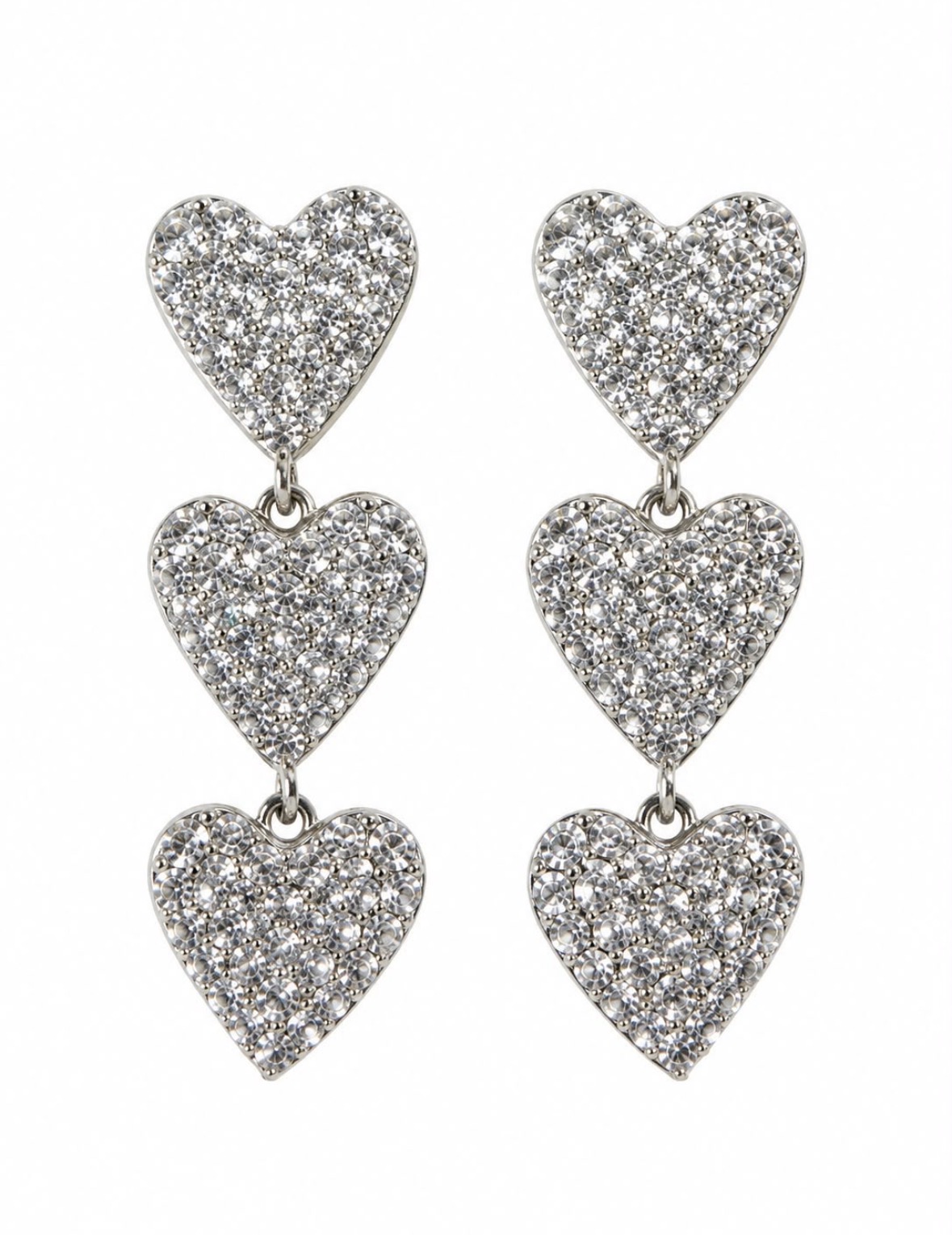 Aretes 3 corazones 